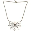 Kette Spinnennetz mit Spinne, silber