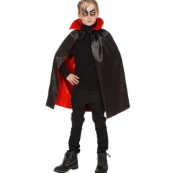 Kinder-Kostüm Dracula Umhang, schwarz-rot
