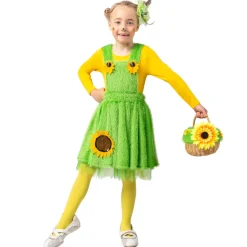 Kinder-Kostüm Kleid Grüne Wiese, grün, Gr. 104-116
