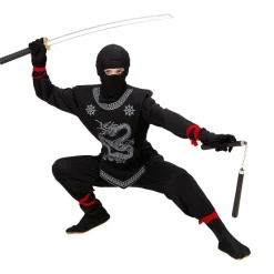 Kinder-Kostüm Schwarzer Ninja, Gr. 116