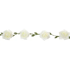 Künstliche Girlande Rosen, Weiss, Ø 50 mm / Länge 120 cm