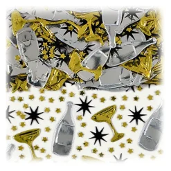 Konfetti Champagner, schwarz/gold/silber 14 g