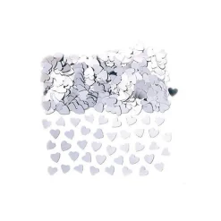 Konfetti Glänzende Herzen, silber, 14 g