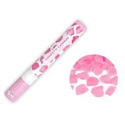 Konfettikanone mit künstlichen Rosenblättern – Rosa – 40 cm