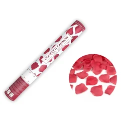 Konfettikanone mit künstlichen Rosenblättern – Bordeaux-Rot – 40 cm