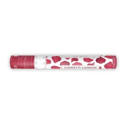 Konfettikanone mit künstlichen Rosenblättern – Bordeaux-Rot – 40 cm