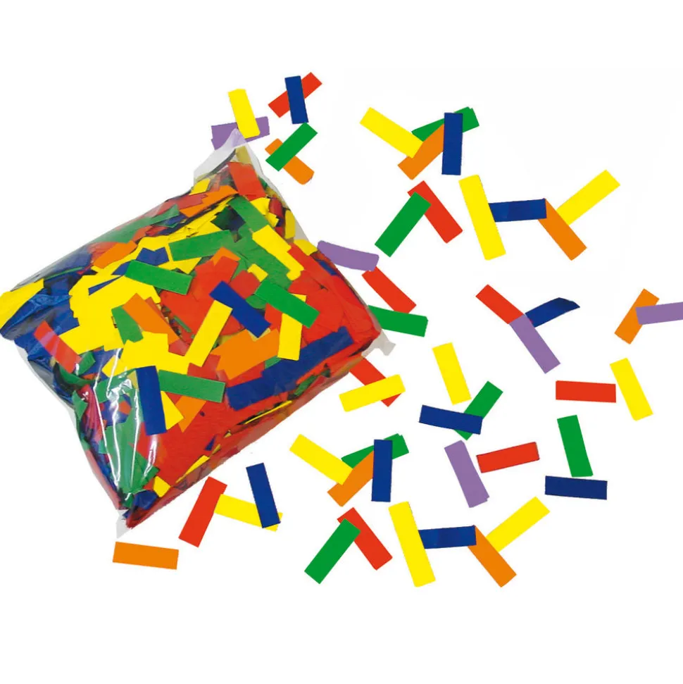 Konfetti Streifen, bunt, 250 g