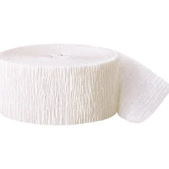 Krepp-Bänder, 10m x 5 cm, schwer entflammbar, weiß
