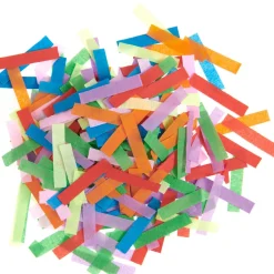 Krepp-Konfetti Streifen, Regenbogen Classic Mix, 15 g