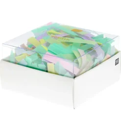 Krepp-Konfetti Streifen, Regenbogen Pastell Mix, 15 g