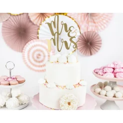 Kuchenstecker / Tortenaufsatz / Cake-Topper Mr und Mrs – ca. 25,5 cm