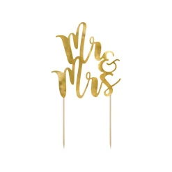 Kuchenstecker / Tortenaufsatz / Cake-Topper Mr und Mrs – ca. 25,5 cm