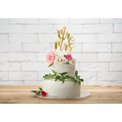 Kuchenstecker / Tortenaufsatz / Cake-Topper Mr und Mrs – ca. 25,5 cm