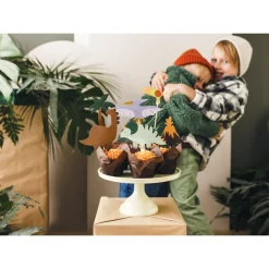 Kuchenstecker / Tortenaufsatz / Cake-Topper Dinosaurier – ca. 8 – 12 cm – Set mit 6 Stück