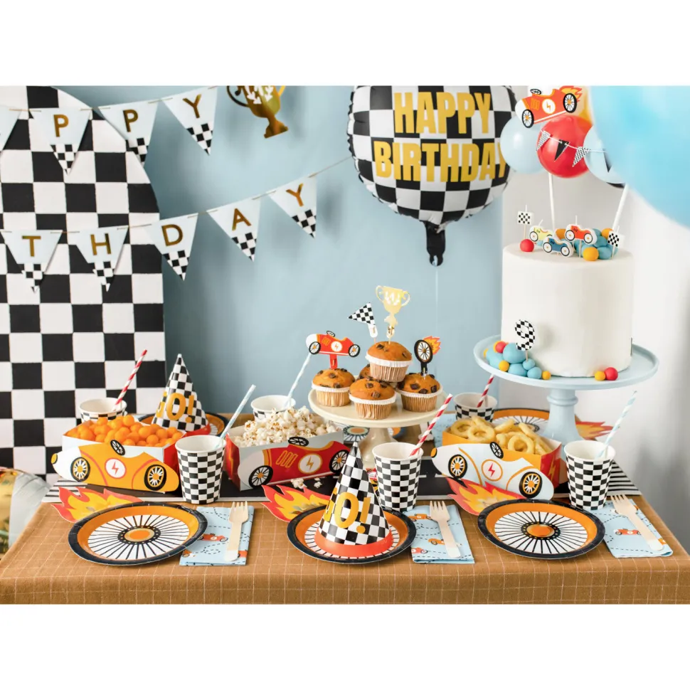 Kuchenstecker / Tortenaufsatz / Cupcake-Topper – Cars / Auto – ca. 12 cm – 4 Stück