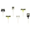 Kuchenstecker / Tortenaufsatz / Cupcake-Topper – Gamer – ca. 6 – 10,5 cm – Set mit 6 Stück