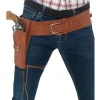 Kunstleder Einzelholster mit Gürtel für Erwachsene, Braun