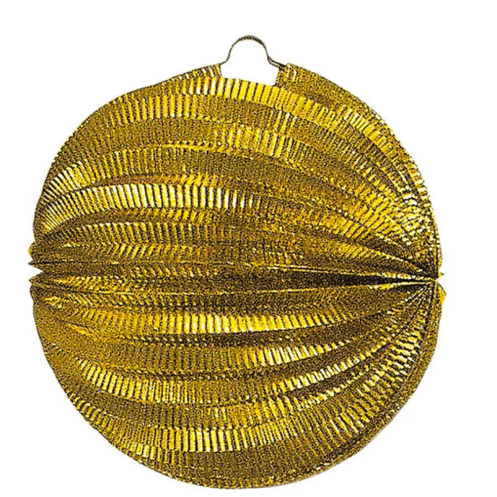 Lampion rund, ca. Ø 24 cm, schwer entflammbar, gold