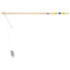 Laternenstab aus Holz, Farbige Sterne, mit LED-Licht, 30 cm