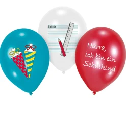 Latexballon Hurra Schule, 6 Stück, 27,5 cm