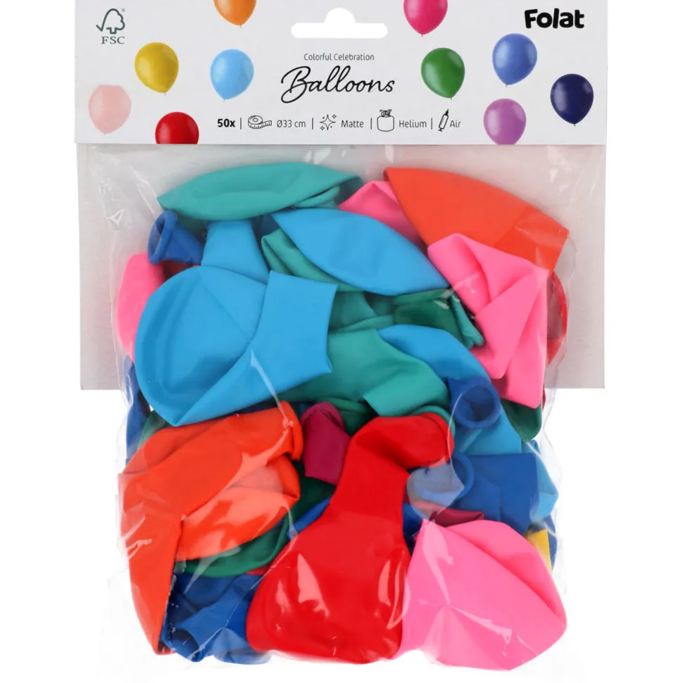 Latexballons Stripetastic, bunt sortiert, 33 cm, 50 Stück