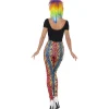Leggings neon-bunt mit Leo-Print Einheitsgröße