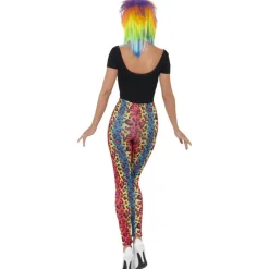 Leggings neon-bunt mit Leo-Print Einheitsgröße