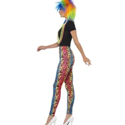 Leggings neon-bunt mit Leo-Print Einheitsgröße
