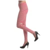 Leggings rot-weiß geringelt, Gr. S-M