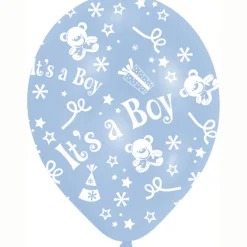 Luftballon It's a boy, blau, 6 Stk.