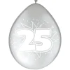 Luftballon, Jubiläum 25, 8 Stück, silber