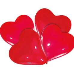 Luftballons Herz Form, rot, 4 Stück