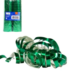 Luftschlange Metallic grün, 2 Stück
