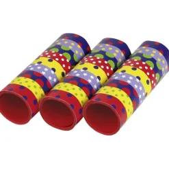 Luftschlangen Bunte Punkte, 3 Rollen