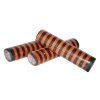 Luftschlangen Halloween, orange-schwarz gestreift, 3 Rollen