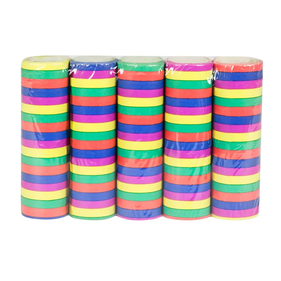 Luftschlangen Standard bunt, flammensicher, 5 Rollen