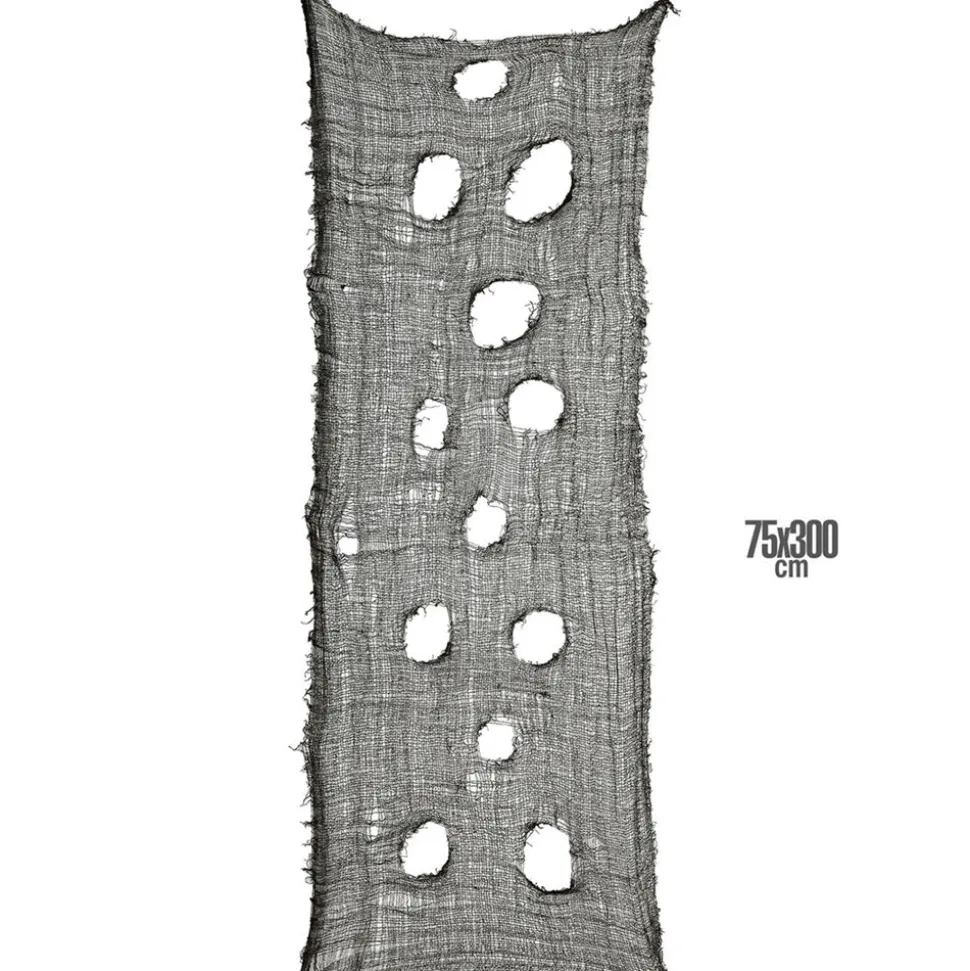 Lumpengewebe, schwarz, 60 x 300 cm