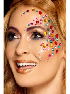 Make-Up FX, Regenbogen-Gesichtsjuwelen, mehrfarbig, Bogen mit 100 Stück