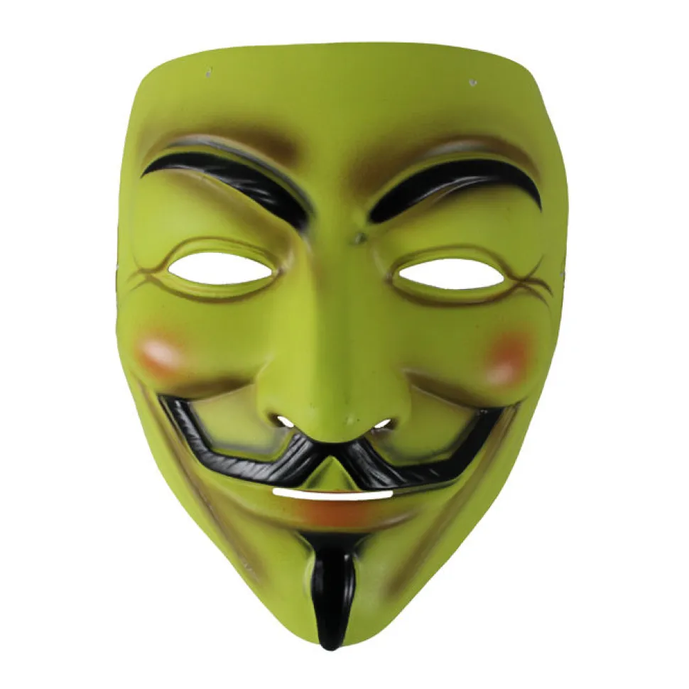 Maske Anonymous, grün