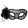 Maske Mystique, schwarz, mit Rose