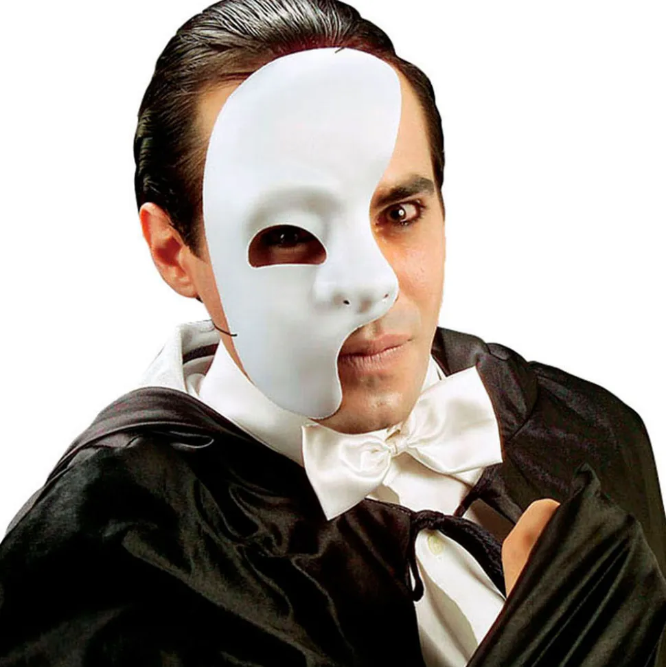 Maske Phantom Halbmaske, weiß