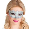 Maske Venedig, Felina, silber
