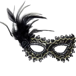 Maske Venezia Augenmaske mit Federn