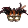Maske Voodoo Marasa, Halbmaske mit Federn