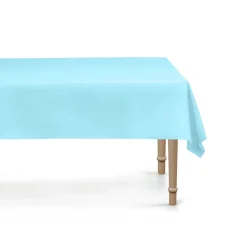 Mehrweg-Tischdecke aus Kunststoff, 137 × 183 cm - Hellblau