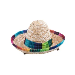Mini-Hut Sombrero aus Stroh, mit Clips