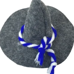 Mini-Schlapphut Bayern, mit Clip, Bayrische Dekoration, Bayrisches Fest, Blau-Weiß