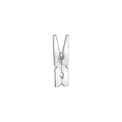 Mini-Wäscheklammern silber, 3,5 cm, 12 Stk
