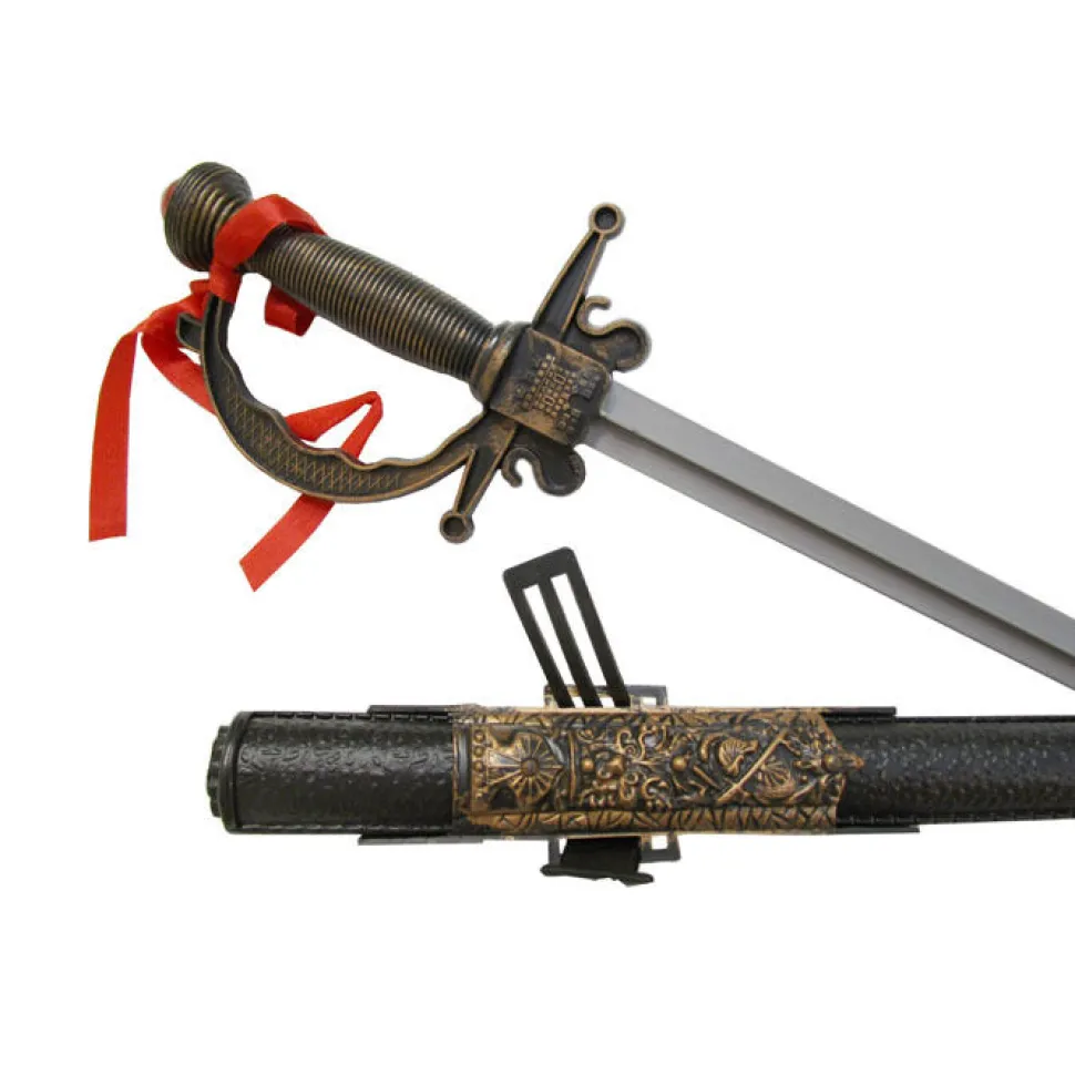 Musketier-Degen mit Scheide, ca. 70cm