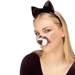 Nase Katze, schwarz und weiß